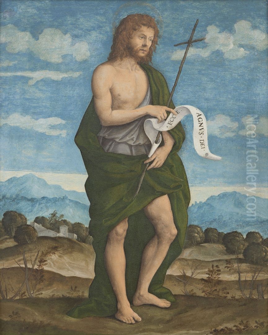 St. John the Baptist Oil Painting by Girolamo da Santacroce