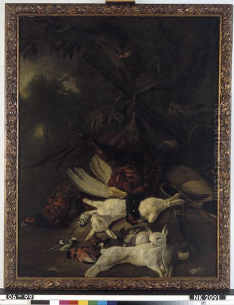 Stilleven met dood wild Oil Painting by Philipp Ferdinand de Hamilton