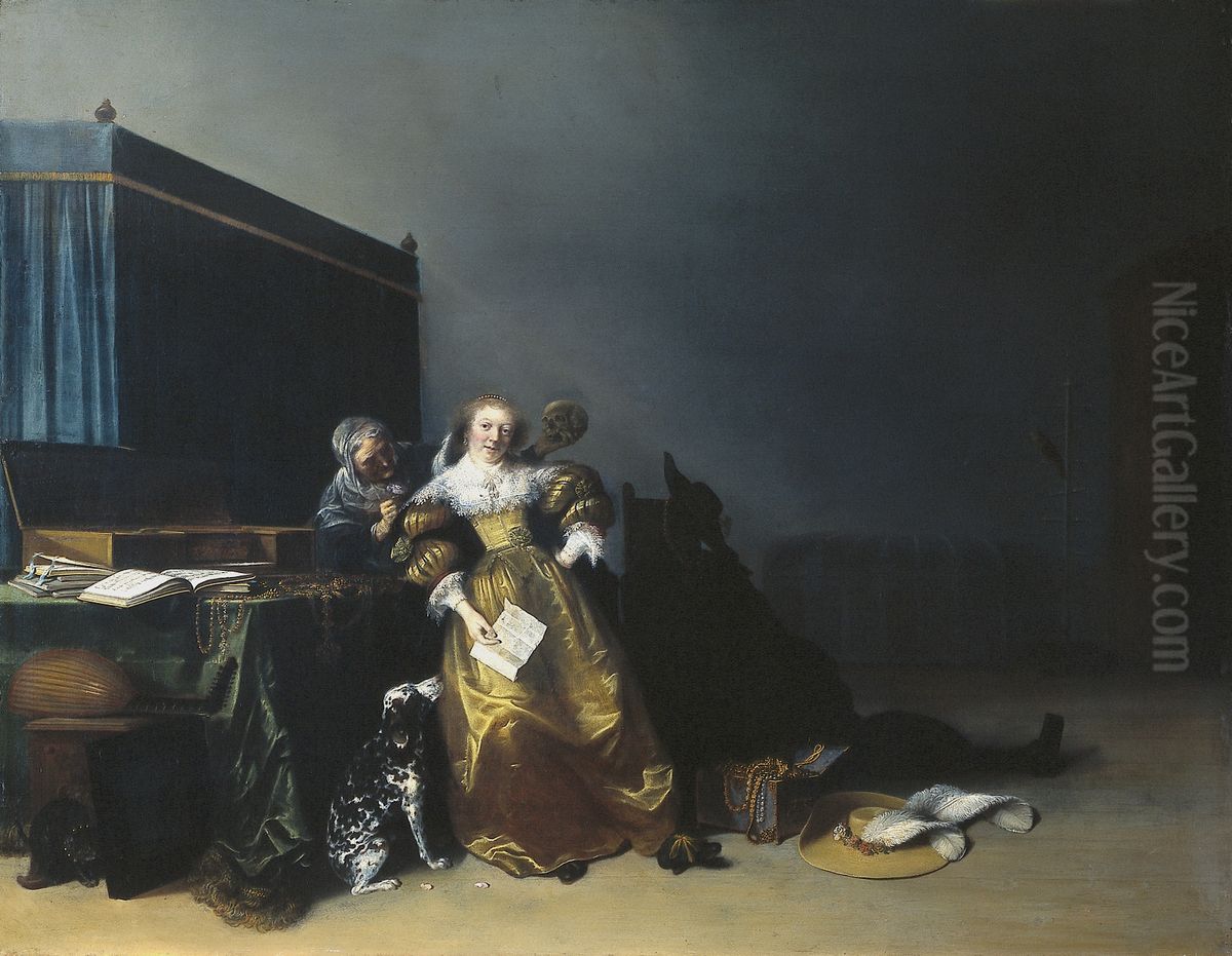 Allegorie op de vergankelijkheid Oil Painting by Hendrik Gerritsz Pot