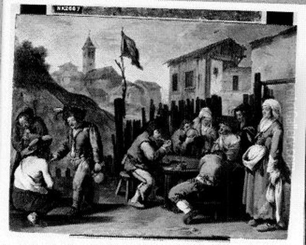 Drinkend gezelschap Oil Painting by Andries Both