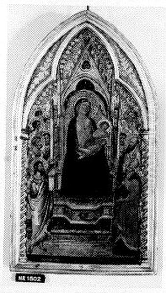 Madonna enthroned with saints Oil Painting by Giovanni del Biondo