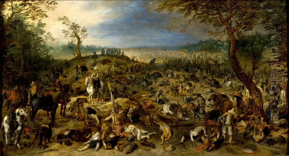 Battle Scene Oil Painting by Sebastiaen Vrancx