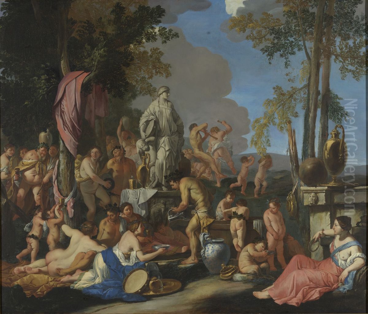 mythological scene Oil Painting by Giulio Carpioni