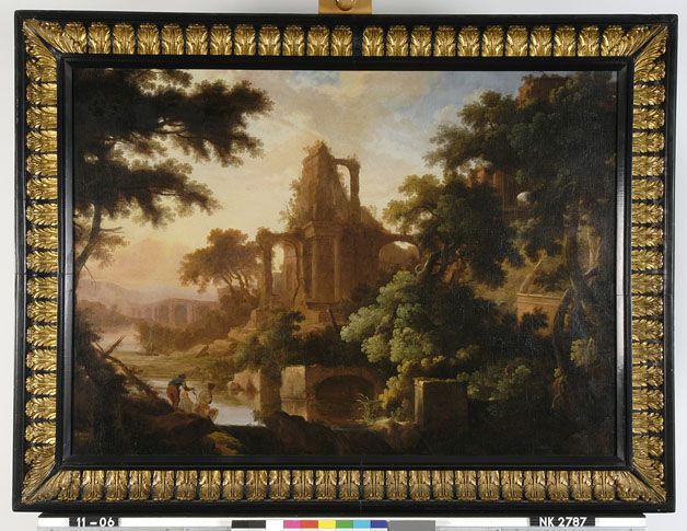 Landschap met klassieke ruines Oil Painting by Pierre-Antoine Patel