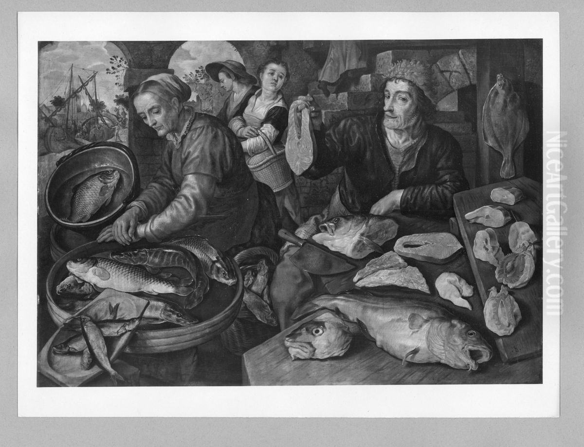 Kitchen scene Oil Painting by Joachim Beuckelaer