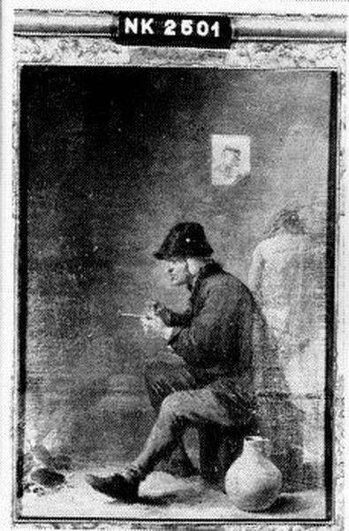 Interior with 2 man Oil Painting by David Teniers the Younger