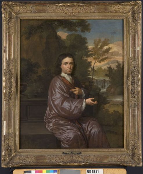 Portrait of an unknown man Oil Painting by Krzysztof Lubieniecki