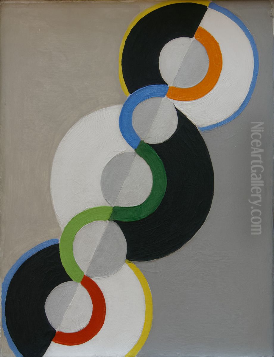 Cercles simultanes Oil Painting by Robert Delaunay
