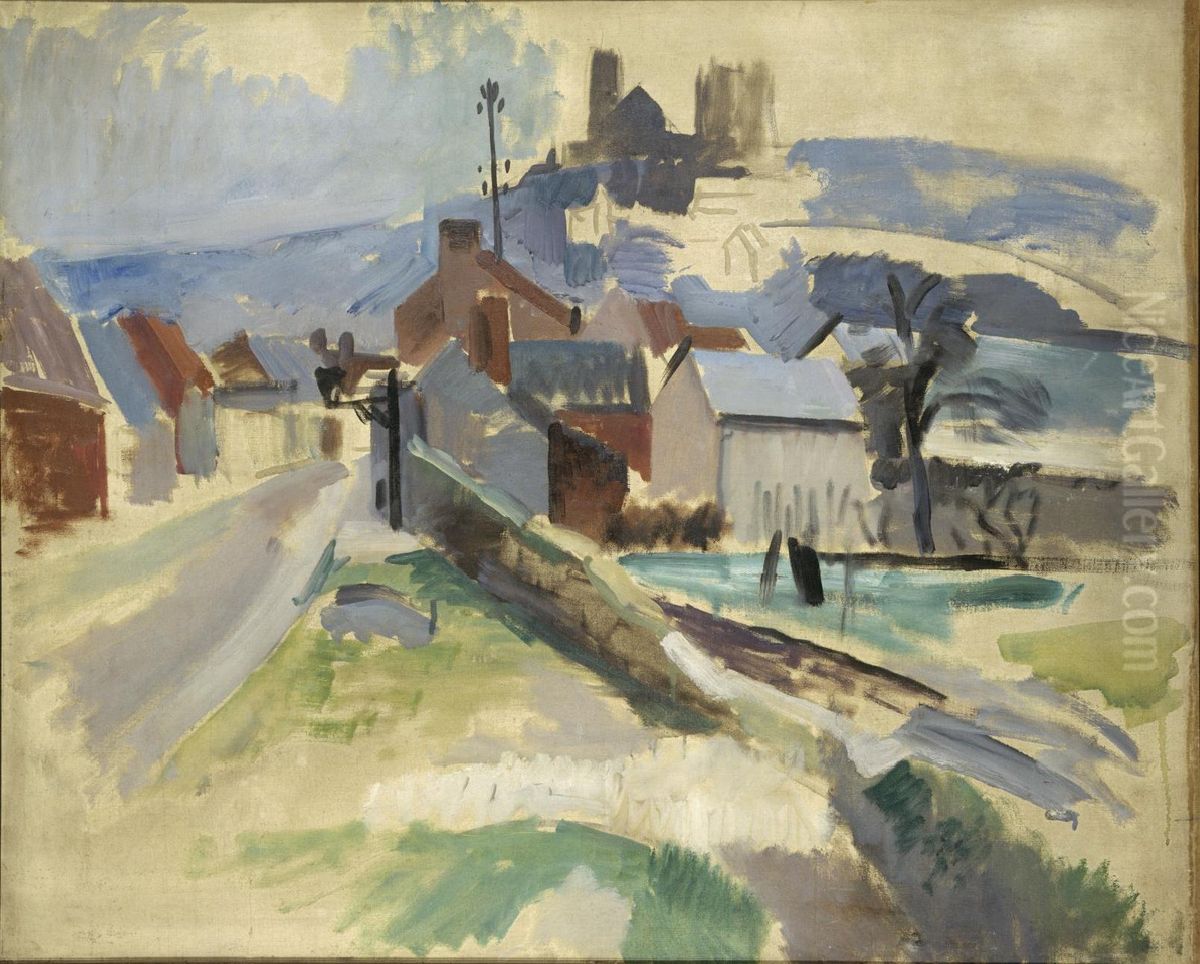 La Route de Laon Oil Painting by Robert Delaunay
