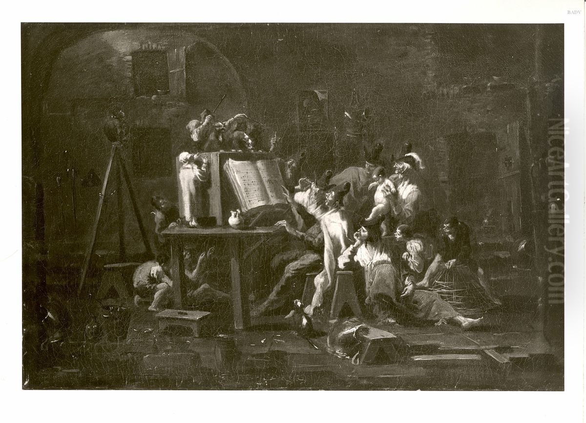 Katzenmusik Oil Painting by Alessandro Magnasco