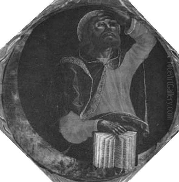 Church father Oil Painting by Bernardino Butinone