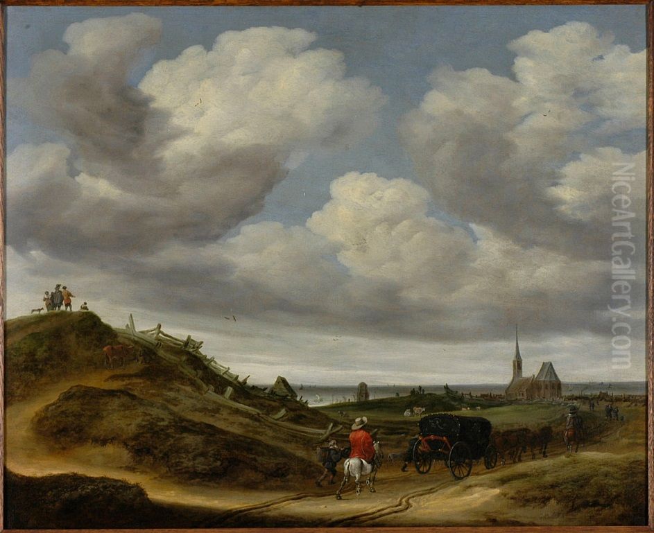 View of the Dunes near Zandvoort Oil Painting by Salomon van Ruysdael