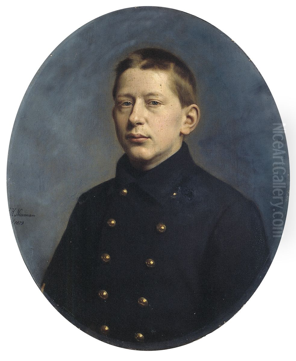 Portrait of jhr. Aert van der Goes (1861-1878) Oil Painting by Johan Heinrich Neuman