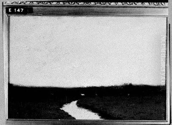 Weidelandschap bij zonsondergang Oil Painting by Cornelis Kuypers