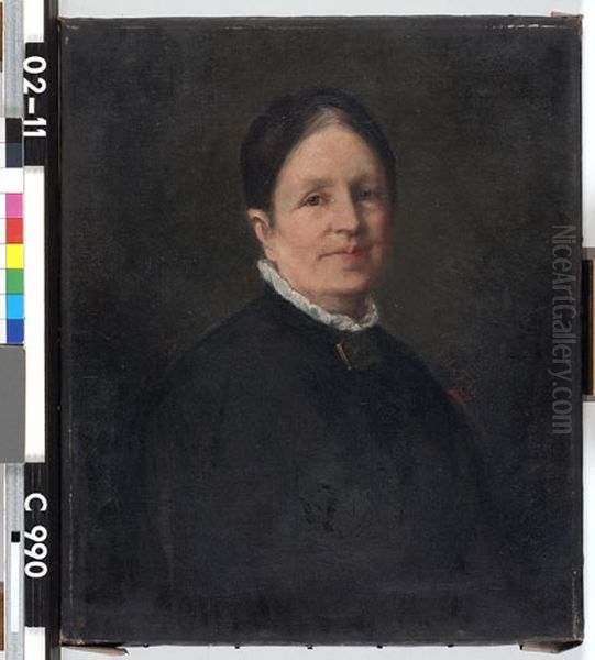 Portrait of a Lady Oil Painting by Etha Fles