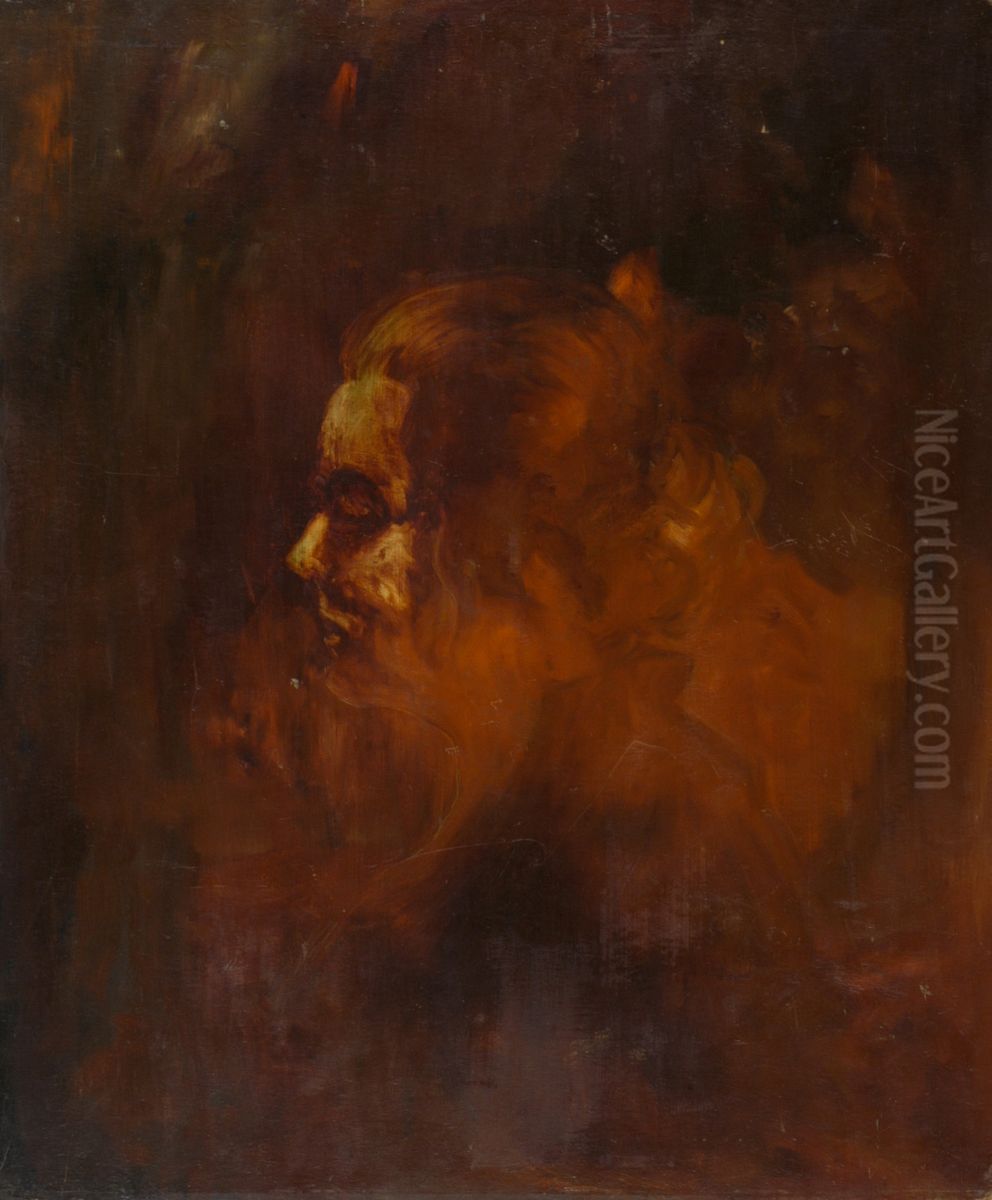 Portret vrouw Oil Painting by Karel Albert Schmidt