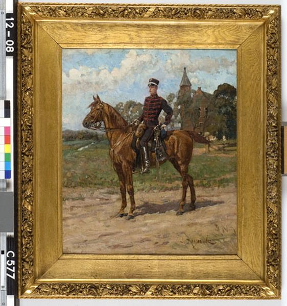 Ruiter portret van Jonkheer Albert Simon Liza van Tets (1851-1936) Oil Painting by Jan Hoynck Van Papendrecht