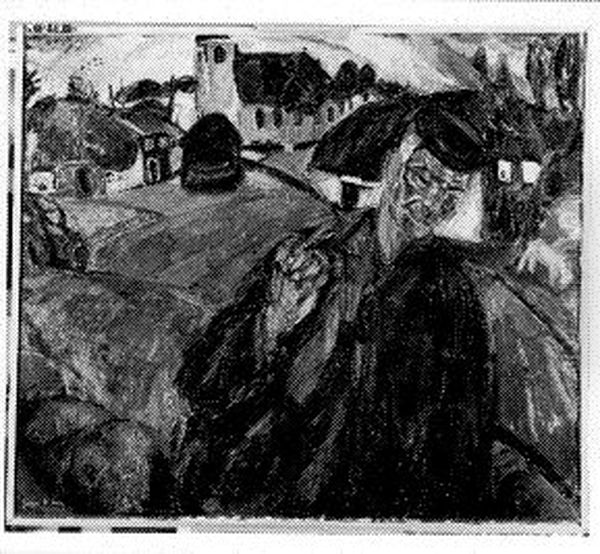 Het dorp; de veie aarde Oil Painting by Gustave De Smet