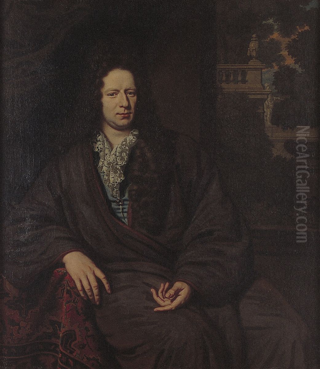 Nicolaas Calkoen (1666-1738) Oil Painting by Michiel van Musscher