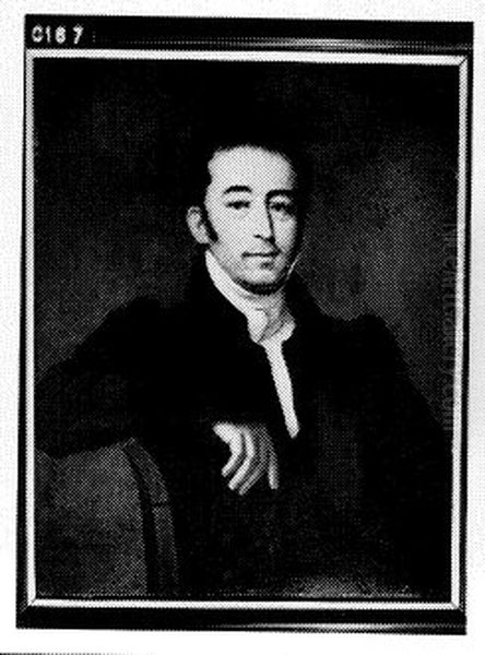 Jan Tra Kranen (1786-1858) Oil Painting by Jean Augustin Daiwaille