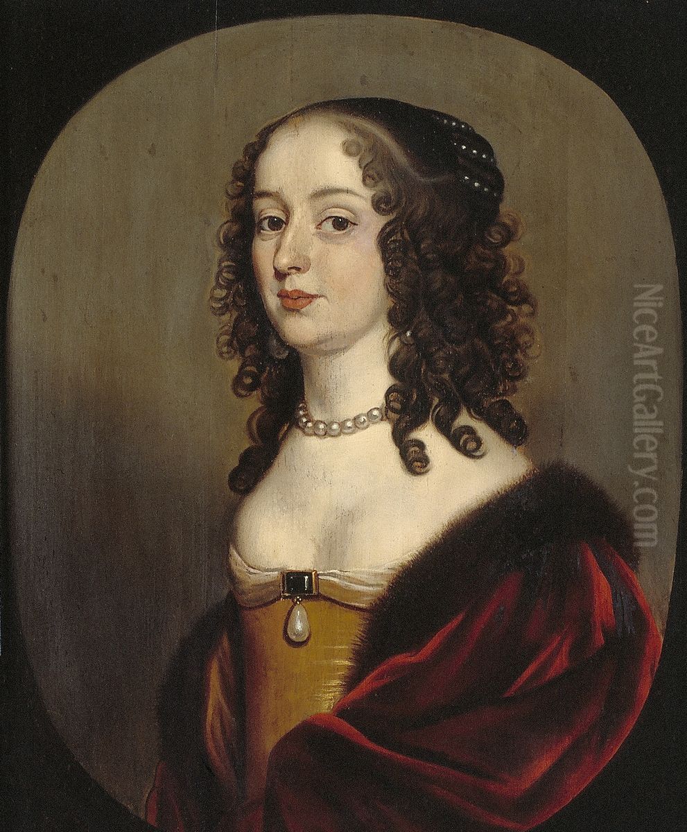 Portrait of Sophie van de Palts (1630-1714), echtgenote van Ernst August I, keurvorst van Hannover Oil Painting by Gerard van Honthorst