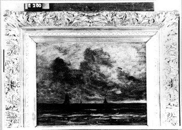 Zeegezicht met zeilboten Oil Painting by Hendrik Willem Mesdag