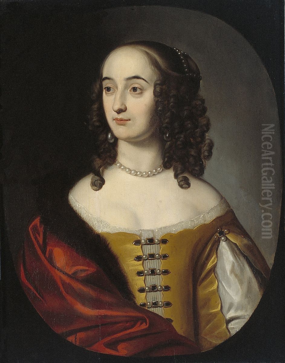 Portrait of Henriette Marie van de Palts (1626-1651) Oil Painting by Gerard van Honthorst