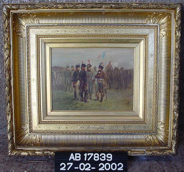 Napoleon bij Waterloo Oil Painting by Charles Rochussen