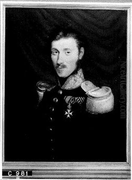 Portrait of Isaac Willem Walther (1794-1857) Oil Painting by Jan Kieft