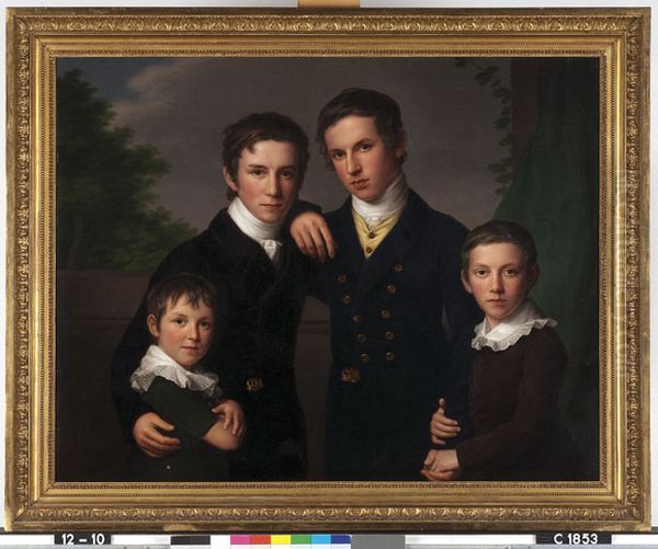 Carl (1802-1876), Wilhelm (1804-1885), Ernst (1807-1861), Adolph Hieronymus (1811-1884) Oil Painting by Friedrich Carl Groger