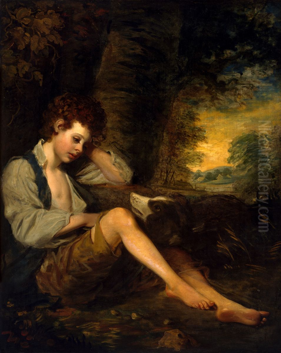 A Shepherd Boy Oil Painting by John Opie