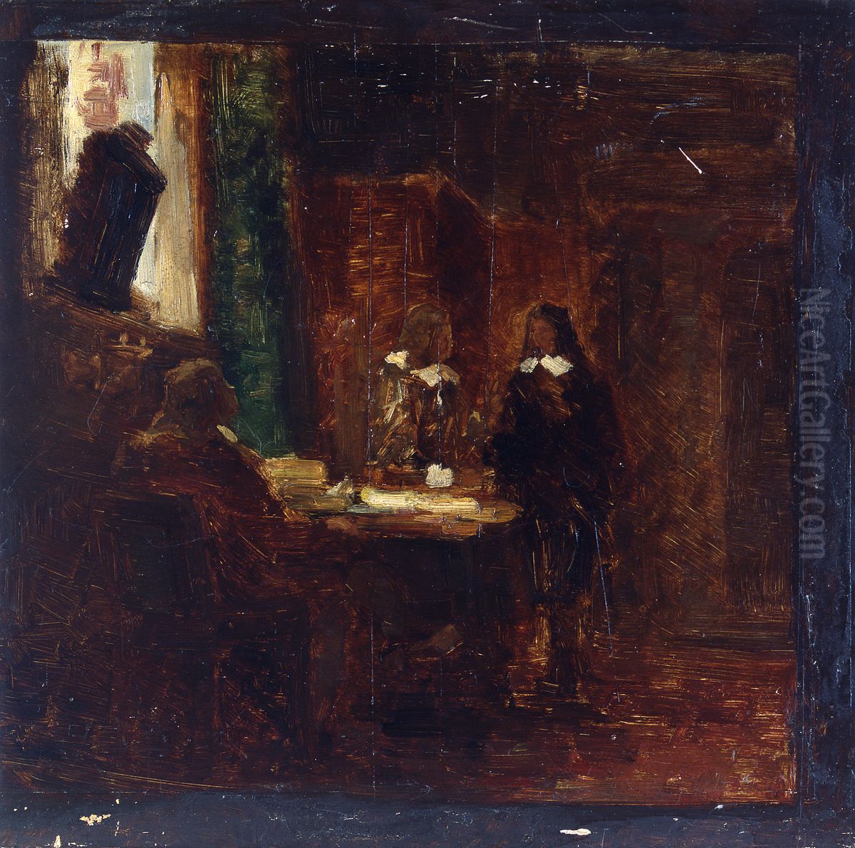 Studie van een historische voorstelling Oil Painting by Henricus Johannes Melis