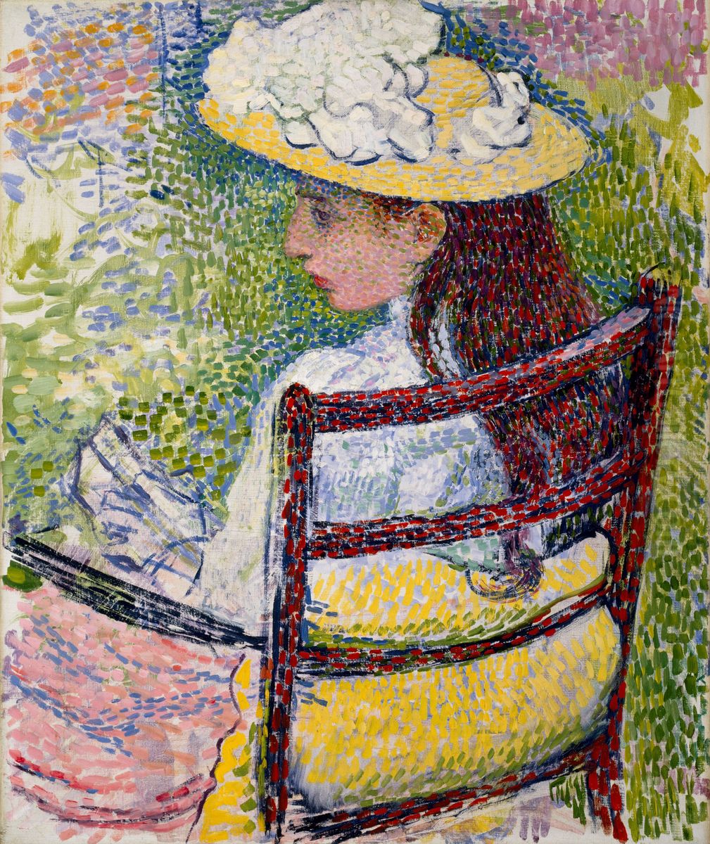 Jeanne Pissarro Oil Painting by Theo van Rysselberghe