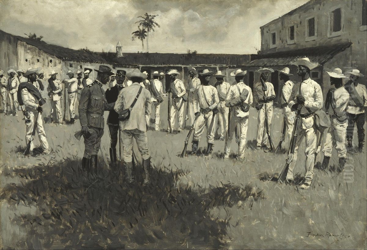 Disbanding Gomez' Army Oil Painting by Frederic Remington