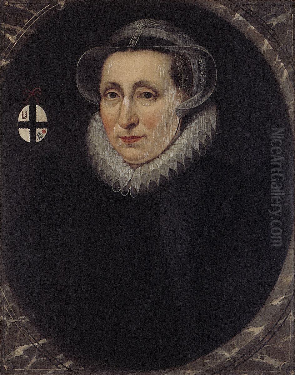 Portrait of Johanna Racket (1547-1600) Oil Painting by Frans Pourbus the younger