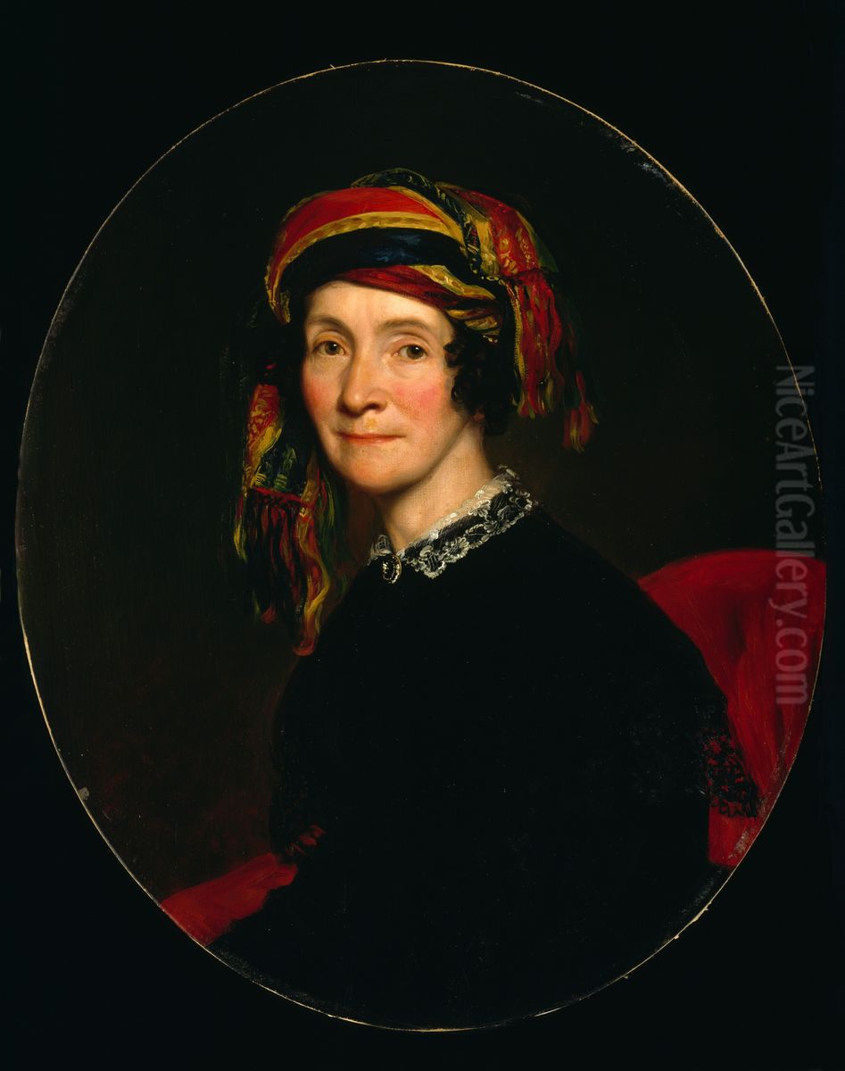 Portrait of Mrs. Jonathan Russell (Lydia Smith, 1786-1859) Oil Painting by George Peter Alexander Healy