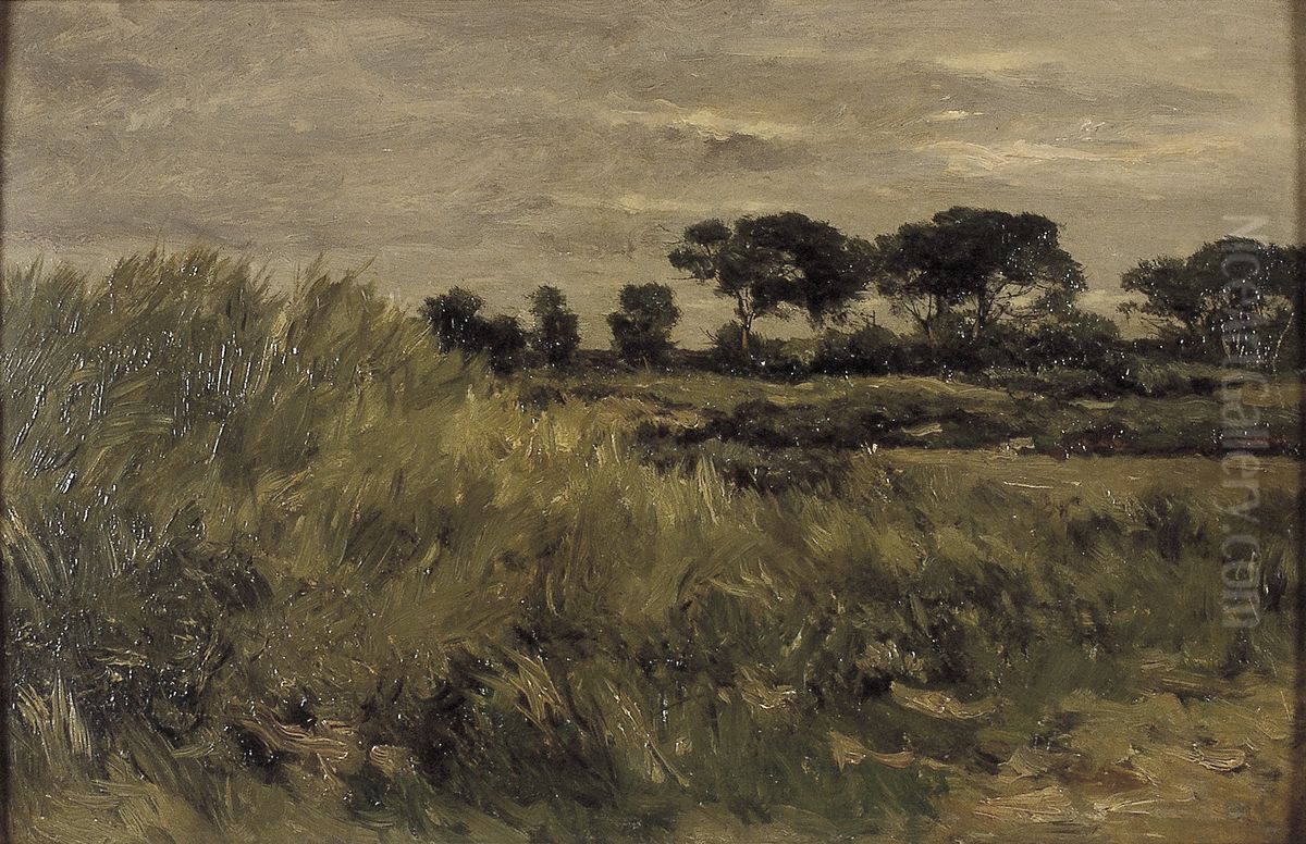 Duinlandschap Oil Painting by Johannes-Hubertus-Leonardus de Haas