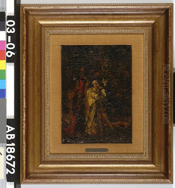 Idylle Oil Painting by Adolphe Joseph Thomas Monticelli