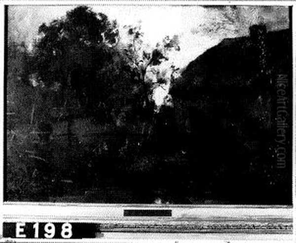 Boerenhuis aan het water Oil Painting by Martin Schildt