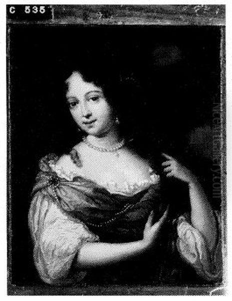Portrait of Francoise Fagel (1658-1733); echtgenote van Diderick de Ruet Oil Painting by Reinier De La Haye