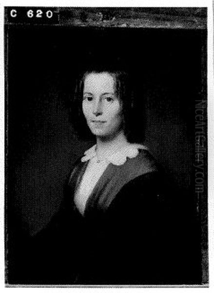 Louisa Johanna van Hoorn (1796-1878). Echtgenote van Jonkheer Johan Cornelis de Mauregnault Oil Painting by Bastiaan De Poorter