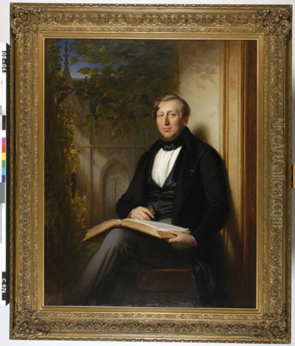 Jonkheer Pieter Opperdoes Alewijn (1800-1875) Oil Painting by Jan Adam Kruseman
