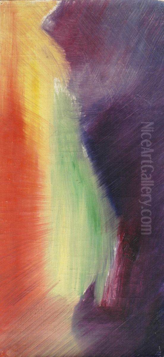 Kleurschets op linnen (landschap?) Oil Painting by Karel Albert Schmidt