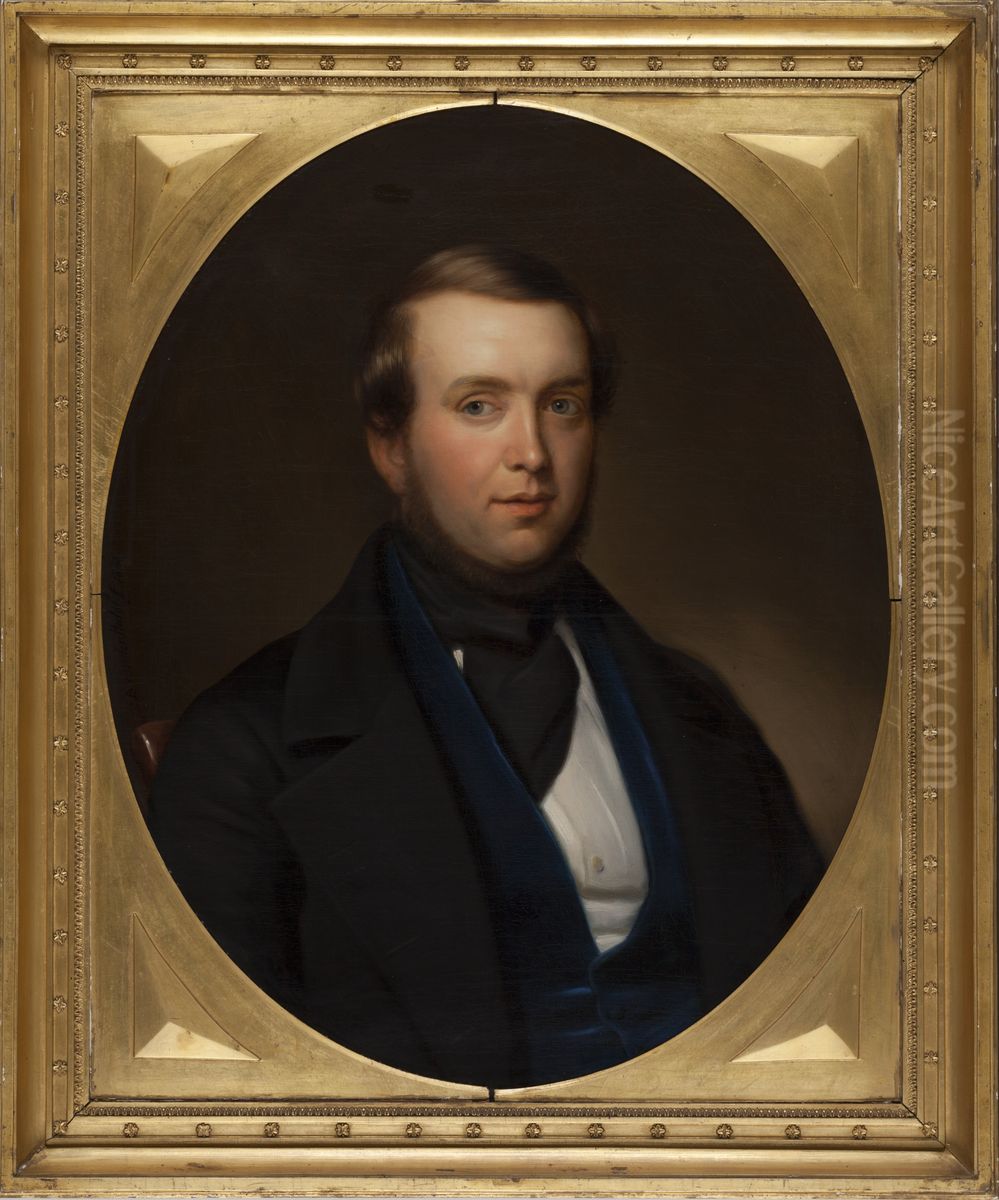 Leopold (1818-1900), graaf van Limburg Stirum Oil Painting by Jan Baptist Van Der Hulst