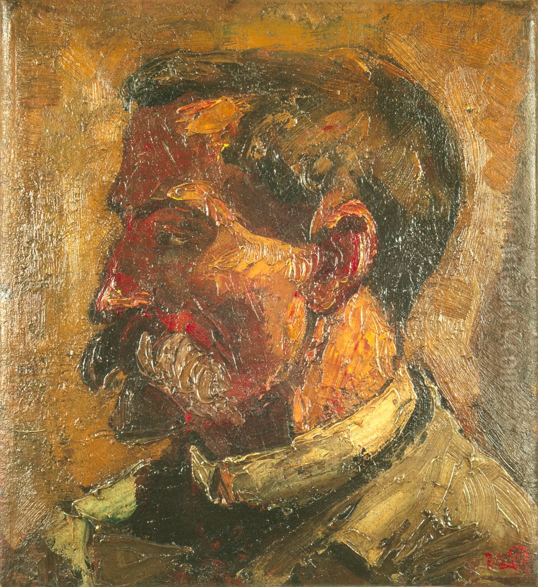 Portret van Christian Leibbrandt Oil Painting by Theo van Doesburg