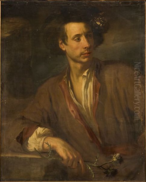 Portret van een man Oil Painting by Carel de Vogelaer