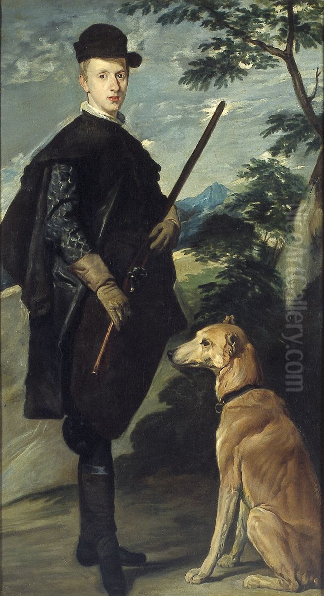 Portret van het kind Don Ferdinand van Oostenrijk (1609-1641) Oil Painting by Jan Dunselman