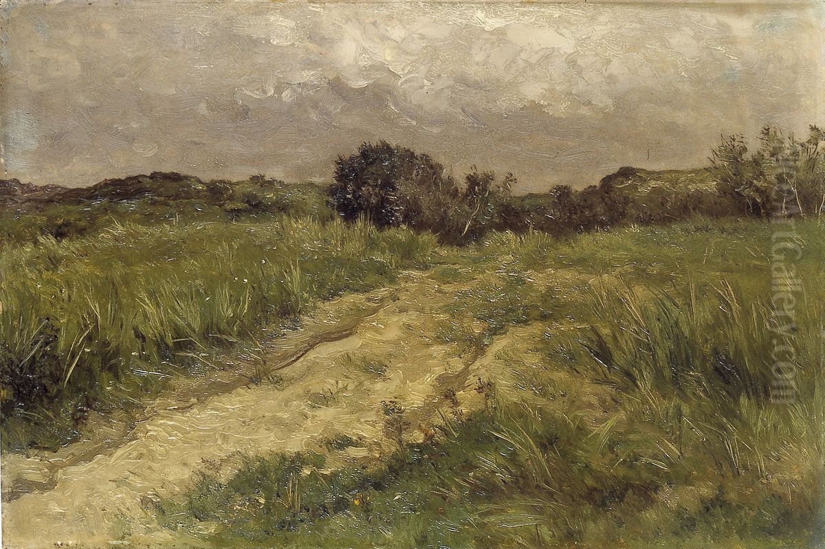 Zandpad in de duinen Oil Painting by Johannes-Hubertus-Leonardus de Haas