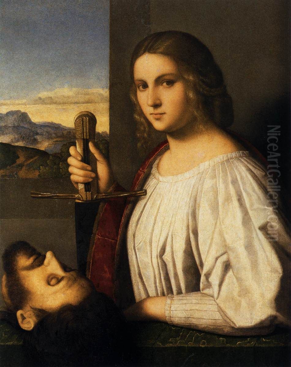 Giuditta Oil Painting by Vincenzo di Biagio Catena