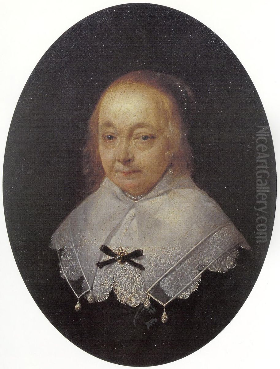 Portrait of Anna van Ruytenburgh Oil Painting by Gerard Ter Borch